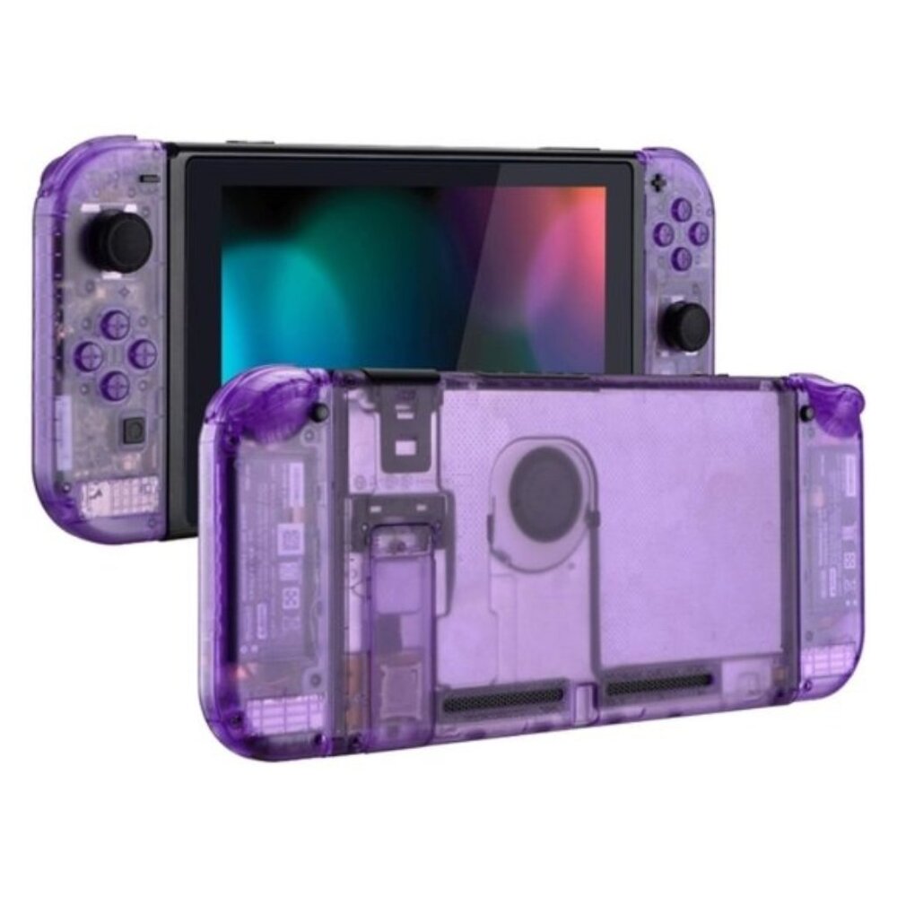 BRAND NEW Nintendo Switch Clear Atomic Purple Housing Case Shell Replacement